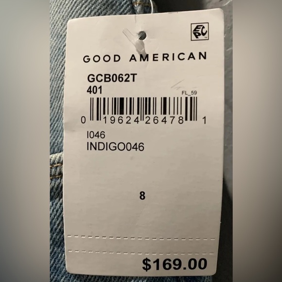 Good American Women’s Classic Bootcut Jeans High Rise Denim Indigo Med Wash Sz 8 - Picture 7 of 8
